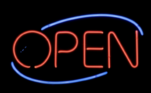 custom neon sign open signage